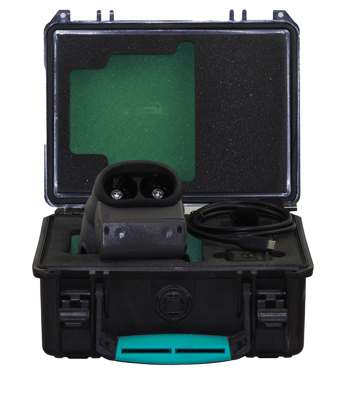 Detector front view in case